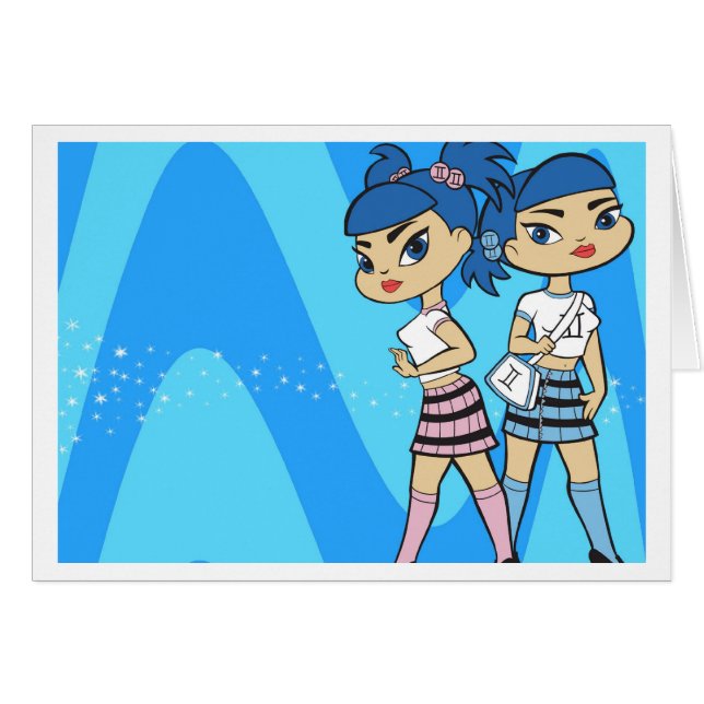 Tarjeta de los géminis (Anverso (Horizontal))