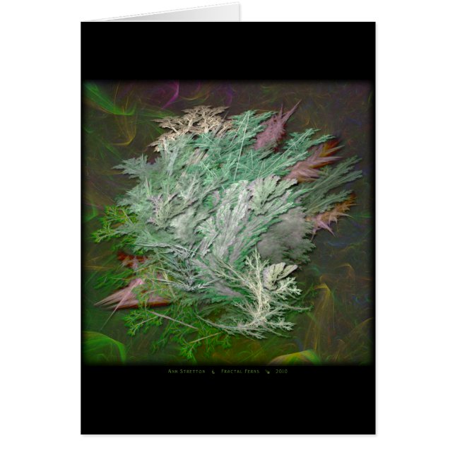 Tarjeta de los helechos del fractal (Frente)