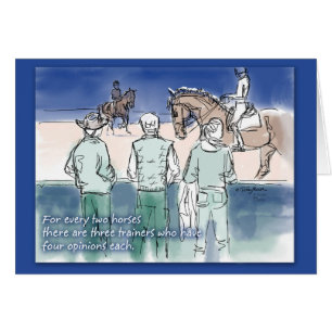 Tarjeta de los instructores del Dressage tres