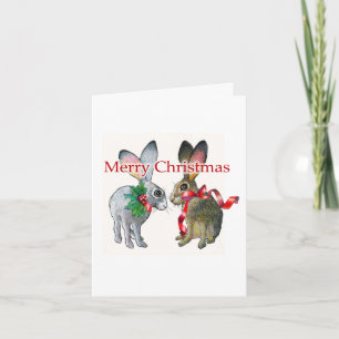 Tarjeta de los Jackrabbits del navidad
