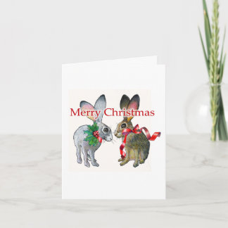 Tarjeta de los Jackrabbits del navidad