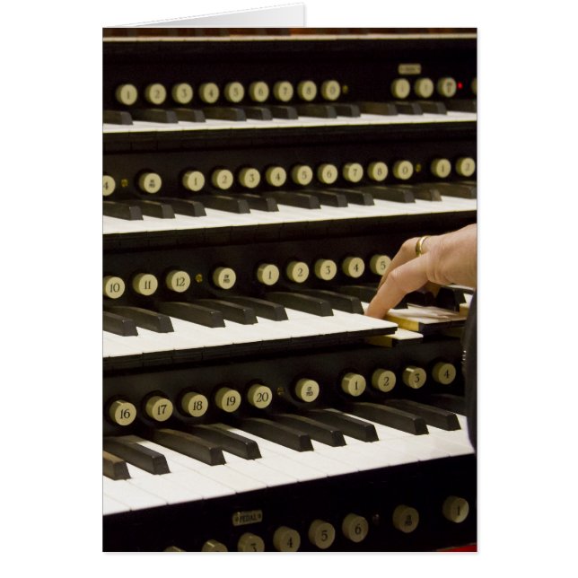 Tarjeta de los manuales del órgano (Frente)