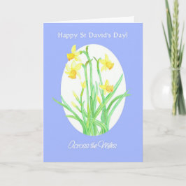 Tarjeta de los narcisos del día de St David, a