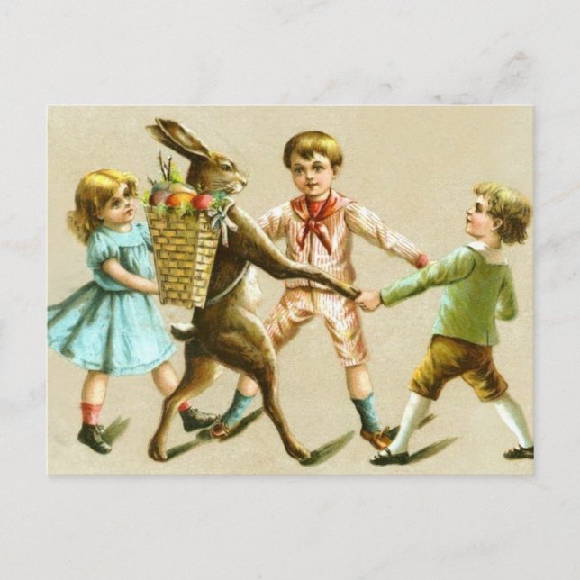 Tarjeta de los niños del Victorian de la danza del (Anverso)