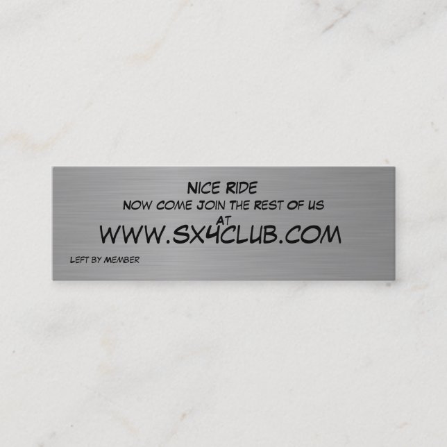 Tarjeta de los observadores de tiro SX4 (Anverso)