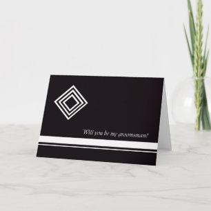Tarjeta de los padrinos de boda del diamante