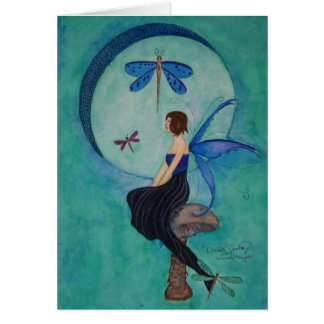 Tarjeta de los pensamientos de la libélula