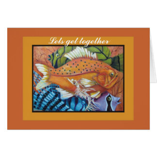 Tarjeta de los pescados