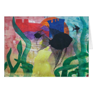 Tarjeta de los pescados del ángel