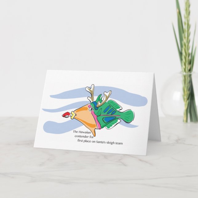 Tarjeta de los pescados del navidad (Anverso)