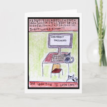 Tarjeta de los piratas informáticos del gato