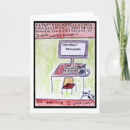 Tarjeta de los piratas informáticos del gato