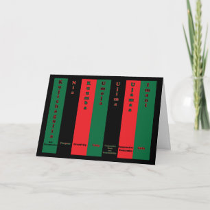 Tarjeta de los principios de Kwanzaa siete