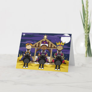 Tarjeta de los reyes felicitación de la natividad