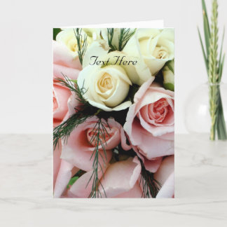 Tarjeta de los rosas de la boda