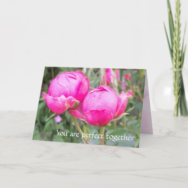 Tarjeta de los rosas del aniversario (Anverso)