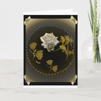 Tarjeta de los rosas del oro
