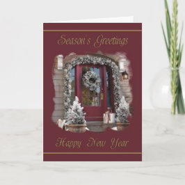 Tarjeta de los saludos de la estación corporativa