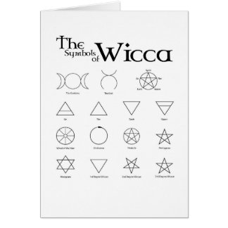 Tarjeta de los símbolos de Wicca