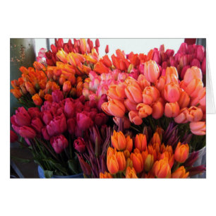 Tarjeta de los tulipanes del lugar de Pike
