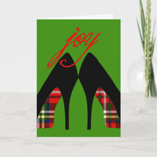 Tarjeta de los zapatos del navidad