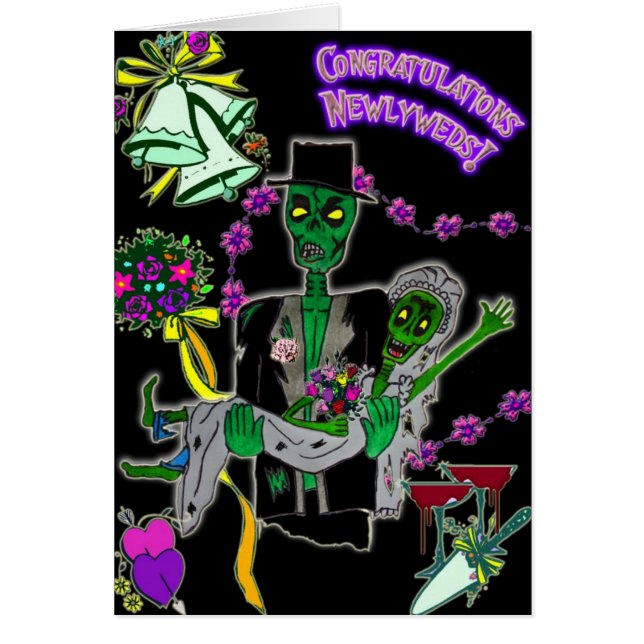 tarjeta de los zombis del recién casado (Frente)