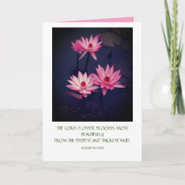 Tarjeta de Lotus con cita