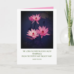 Tarjeta de Lotus con cita