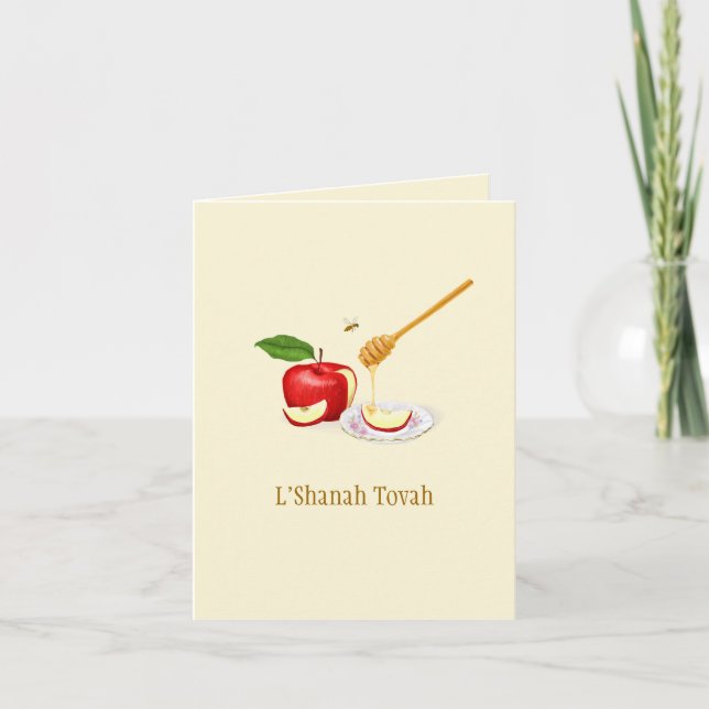 Tarjeta de L'Shanah Tovah con la pintura hermosa (Anverso)