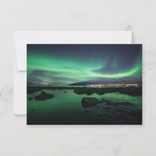 Tarjeta de luces boreales de Noruega