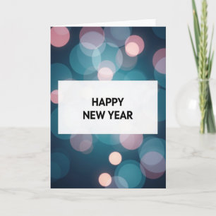 Tarjeta de Luces Brillantes de Feliz Año Nuevo