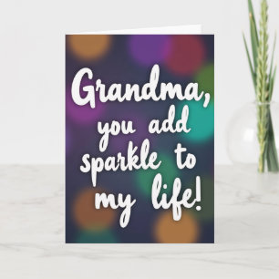 Tarjeta de Luces Brillantes de la Abuela