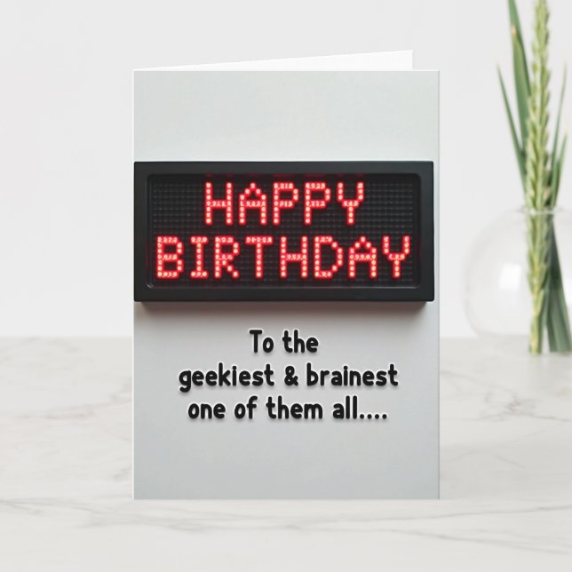 Tarjeta de luces de cumpleaños brillantes (Anverso)