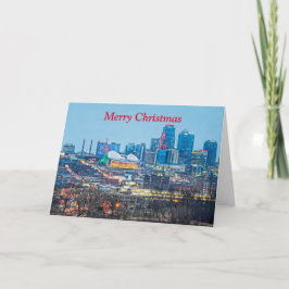 Tarjeta de luces navideñas del centro de Kansas Ci