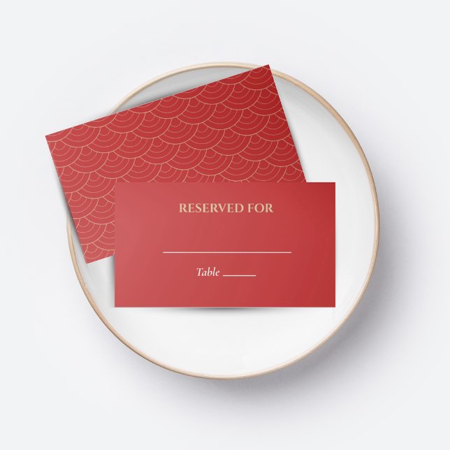 TARJETA DE LUGAR BODA CHINA ROJA (Subido por el creador)