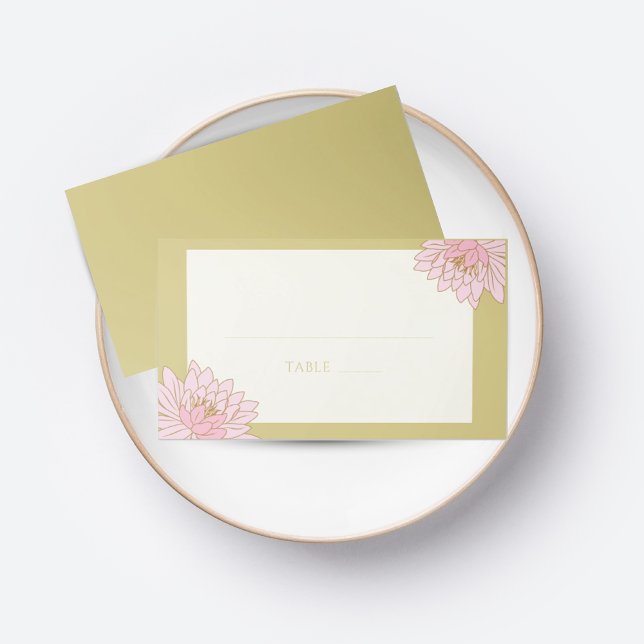 TARJETA DE LUGAR BODA CHINOISERIE PEONIES PINK (Subido por el creador)