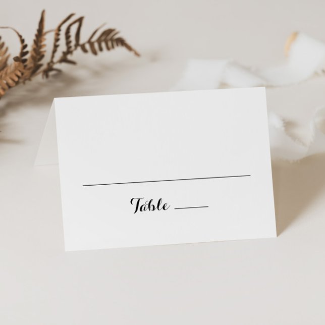 Tarjeta de lugar Boda de caligrafía moderna (Subido por el creador)