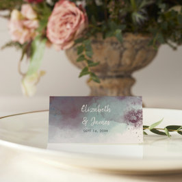 Tarjeta de lugar Boda de los tonos de joyas de col