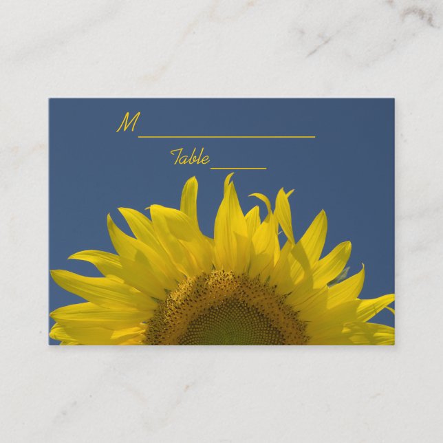 Tarjeta de lugar Boda de Sunflower Rising (Anverso)