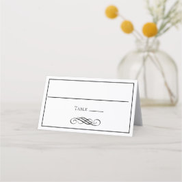Tarjeta de lugar Boda florido Minimalista blanco n