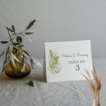 Tarjeta de lugar Boda inspirada en la naturaleza