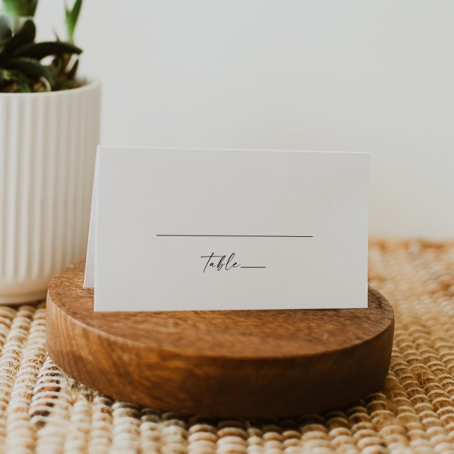 Tarjeta de lugar Boda plegado con guión moderno (Subido por el creador)