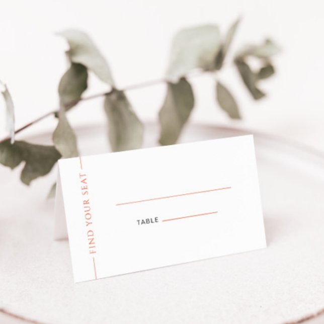 Tarjeta de lugar Boda plegado para tipografía Nara (Subido por el creador)
