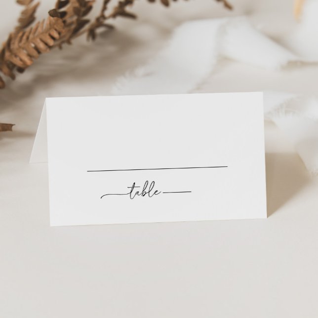 Tarjeta de lugar de Boda Black White Classic (Subido por el creador)