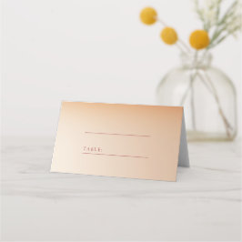 Tarjeta de lugar de boda de atardecer rojo