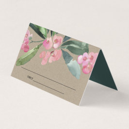 TARJETA DE LUGAR DE BODA DE BLOOM DE TORNO DE CRIS