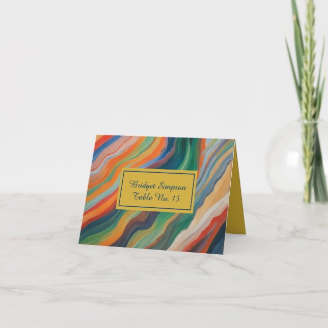 tarjeta de lugar de boda de destino africano de má (Anverso)