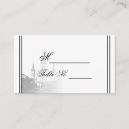 Tarjeta de lugar de boda de destino de Nueva Orlea