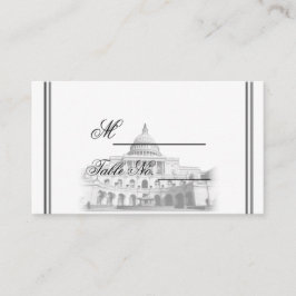 Tarjeta de lugar de boda de destino de Washington