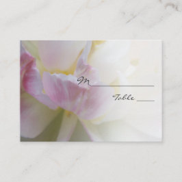 Tarjeta de lugar de boda de flor de tulipán rosa y